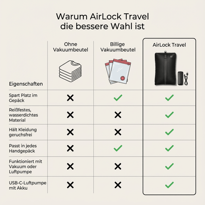 AirLock Travel - Reise Vakuumbeutel